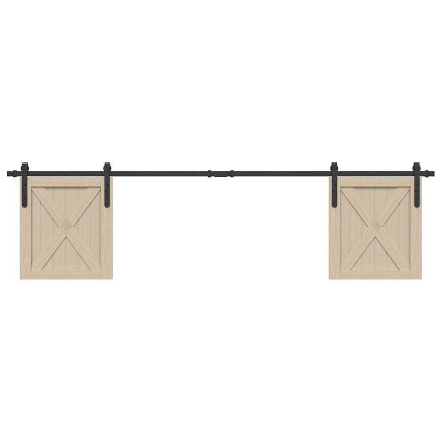vidaXL Sliding Cabinet Door Kit 200 cm Carbon Steel 1