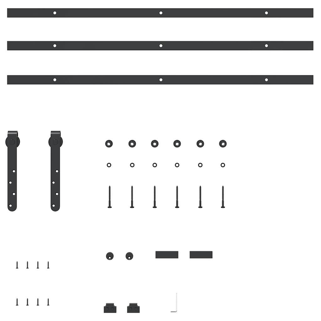 vidaXL Sliding Cabinet Door Kit 244 cm Carbon Steel 4
