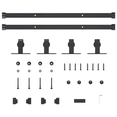 vidaXL Sliding Cabinet Door Kit 122 cm Carbon Steel 4