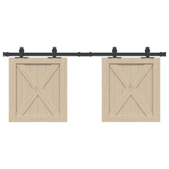 vidaXL Sliding Cabinet Door Kit 122 cm Carbon Steel 1
