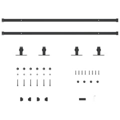 vidaXL Sliding Cabinet Door Kit 213 cm Carbon Steel 4