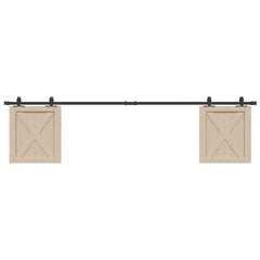 vidaXL Sliding Cabinet Door Kit 213 cm Carbon Steel 1