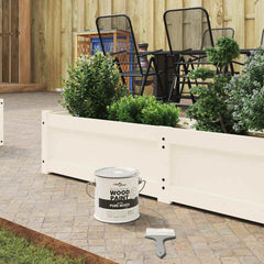 vidaXL Wood Paint White 2.5 L Wall Print 4