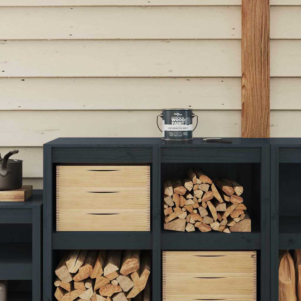 vidaXL Wood Paint Grey 2.5 L Wall Print 1