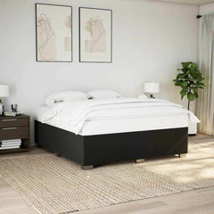 Bed Frame without Mattress Single Fabric Black 6FT Super King Size