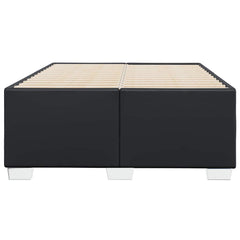 Bed Frame without Mattress Black Single Faux Leather 4FT6 Double