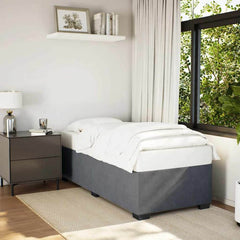 Bed Frame without Mattress Single Velvet Dark grey 3FT Single