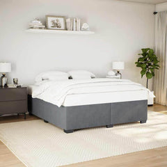 Bed Frame without Mattress Single Velvet Dark grey 6FT Super King Size