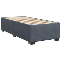Bed Frame without Mattress Single Velvet Dark grey