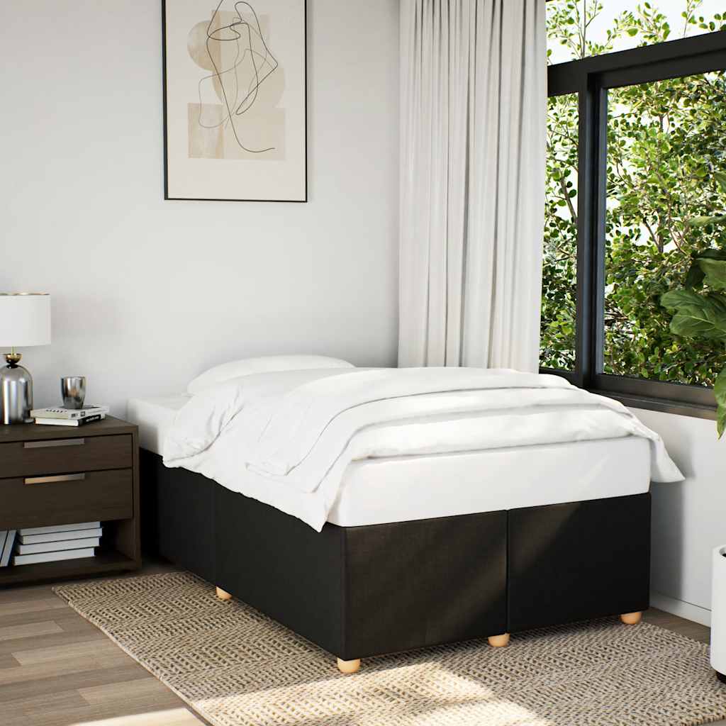 Bed Frame without Mattress Single Fabric Black 4FT6 Double