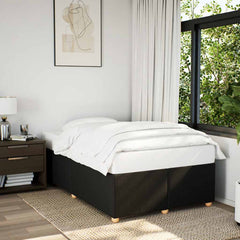 Bed Frame without Mattress Single Fabric Black 4FT6 Double