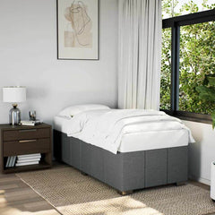 Bed Frame without Mattress Single Fabric Dark grey 3FT Single