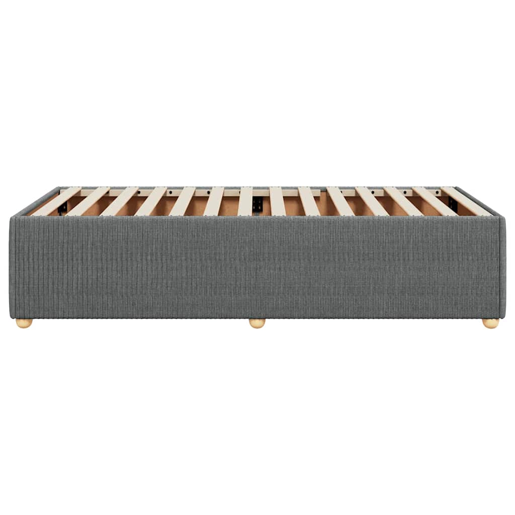 Bed Frame without Mattress Fabric Dark grey Single