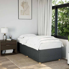 Bed Frame without Mattress Fabric Dark grey Single