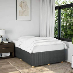 Bed Frame without Mattress Fabric Dark grey 4FT6 Double