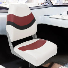 vidaXL Boat Seat with High Back Foldable 44x38x55 cm 1
