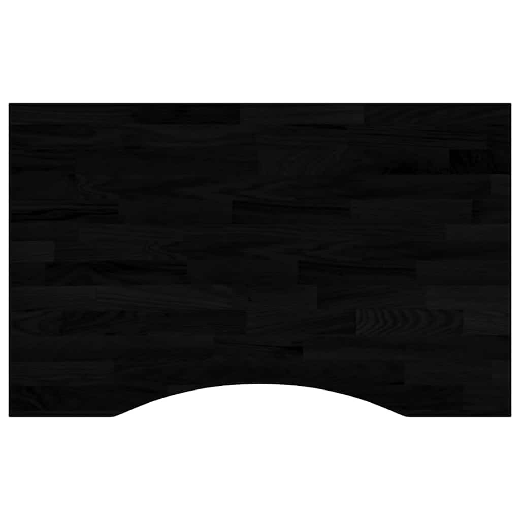 vidaXL Desk Top Dark Brown 80x60x2.5 cm Solid Wood Oak Rectangular 2