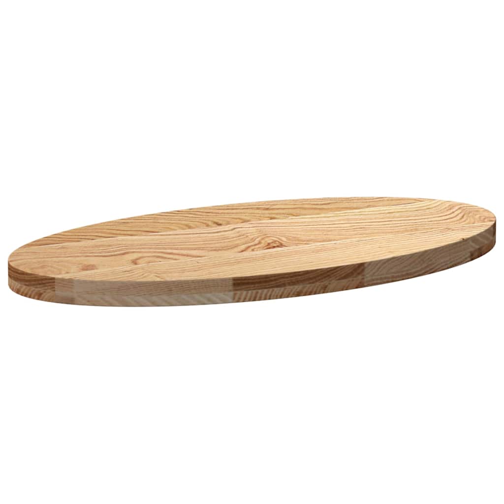 vidaXL Table Top 80x40x4 cm Solid Wood Oak Oval 4