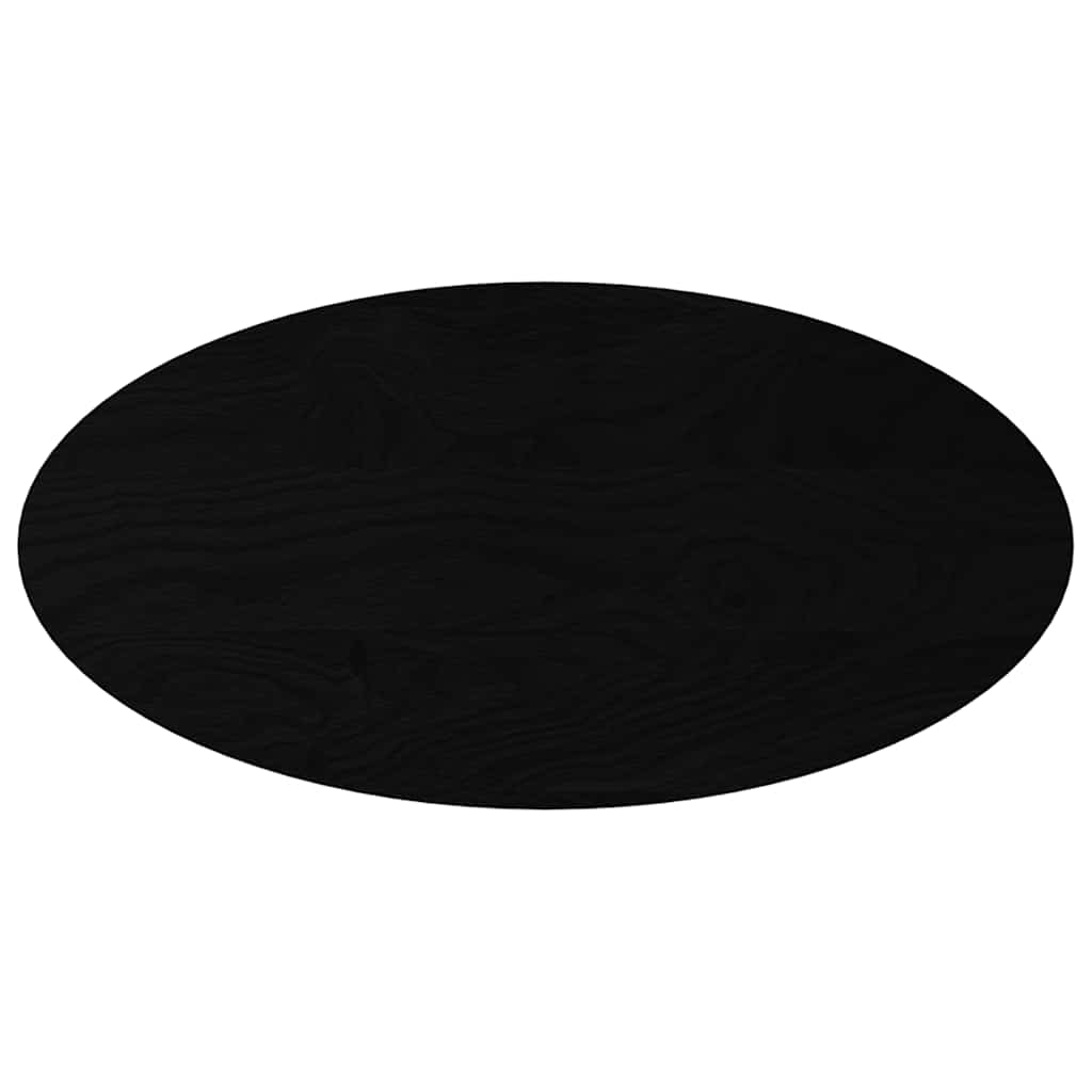 vidaXL Table Top Dark Brown 100x50x2 cm Solid Wood Oak Oval 2