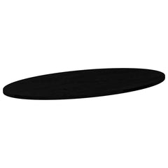 vidaXL Table Top Dark Brown 100x50x2 cm Solid Wood Oak Oval 4