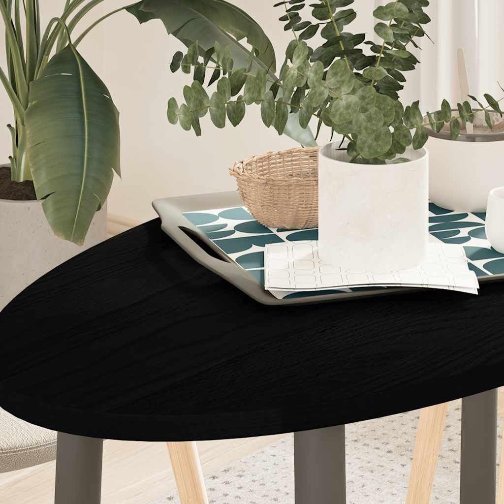 vidaXL Table Top Dark Brown 100x50x2 cm Solid Wood Oak Oval 1