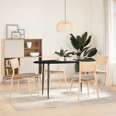 vidaXL Table Top Dark Brown 140x60x2 cm Solid Wood Oak Oval 3