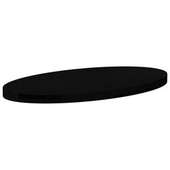 vidaXL Table Top Dark Brown 80x40x4 cm Solid Wood Oak Oval 4