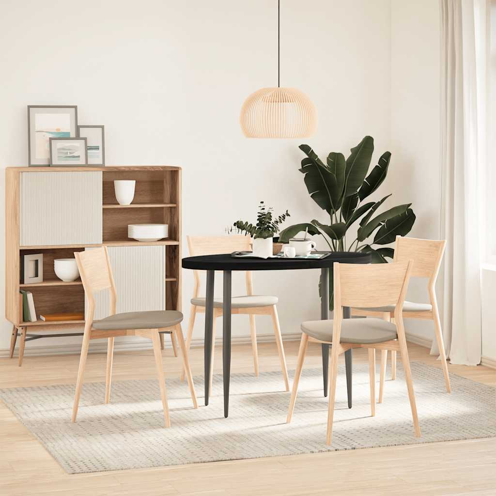 vidaXL Table Top Dark Brown 100x50x4 cm Solid Wood Oak Oval 3