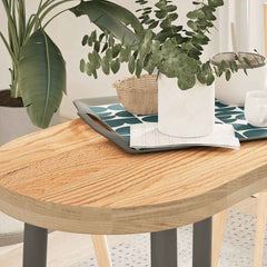 vidaXL Table Top 80x40x4 cm Solid Wood Oak Oval 1
