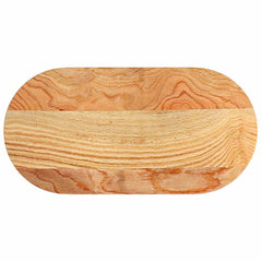 vidaXL Table Top Light Brown 80x40x2 cm Solid Wood Oak Oval 2