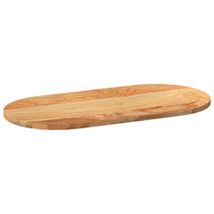 vidaXL Table Top Light Brown 80x40x2 cm Solid Wood Oak Oval 4