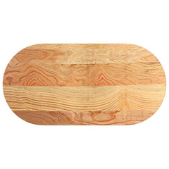 vidaXL Table Top Light Brown 100x50x2 cm Solid Wood Oak Oval 2