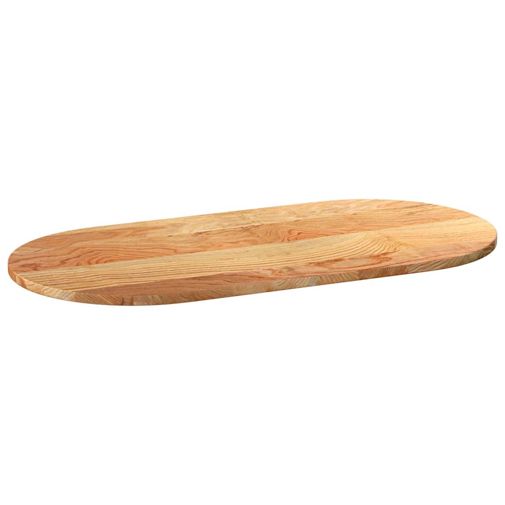 vidaXL Table Top Light Brown 100x50x2 cm Solid Wood Oak Oval 4