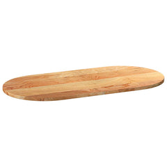 vidaXL Table Top Light Brown 100x50x2 cm Solid Wood Oak Oval 4