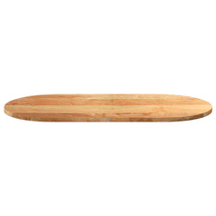 vidaXL Table Top Light Brown 100x50x2 cm Solid Wood Oak Oval 5