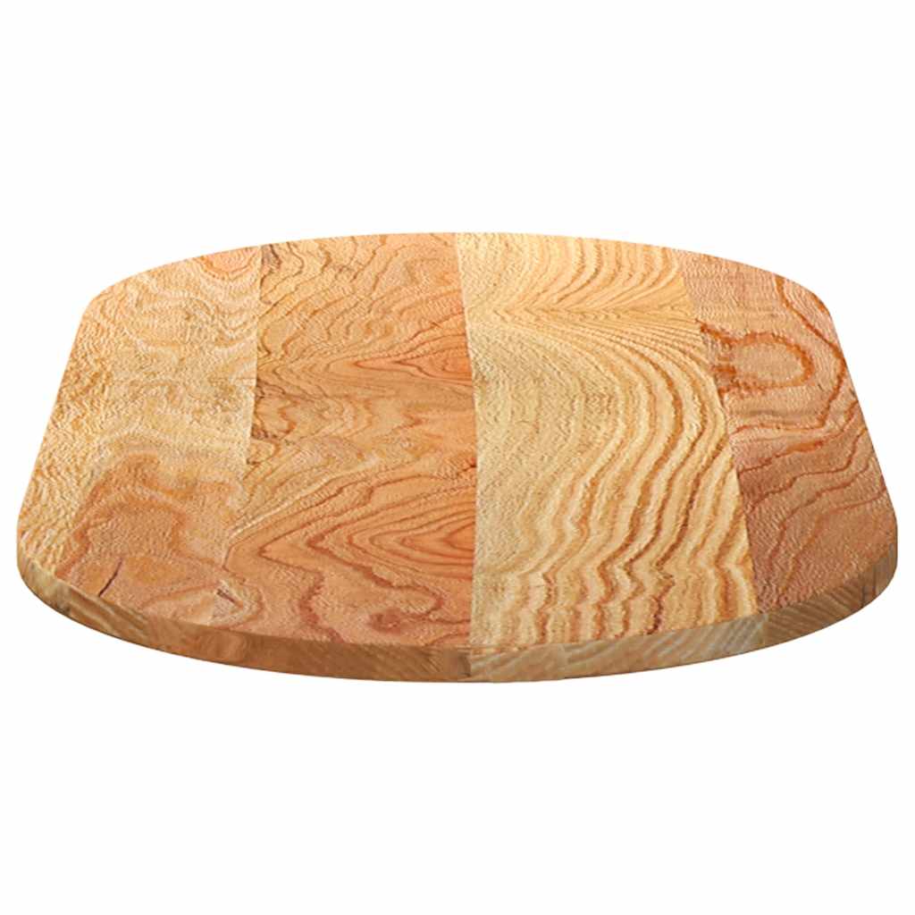 vidaXL Table Top Light Brown 100x50x2 cm Solid Wood Oak Oval 6