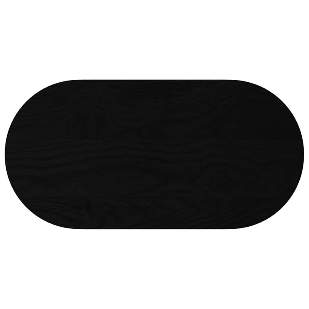 vidaXL Table Top Dark Brown 80x40x4 cm Solid Wood Oak Oval 2