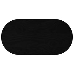 vidaXL Table Top Dark Brown 80x40x4 cm Solid Wood Oak Oval 2