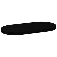 vidaXL Table Top Dark Brown 80x40x4 cm Solid Wood Oak Oval 4