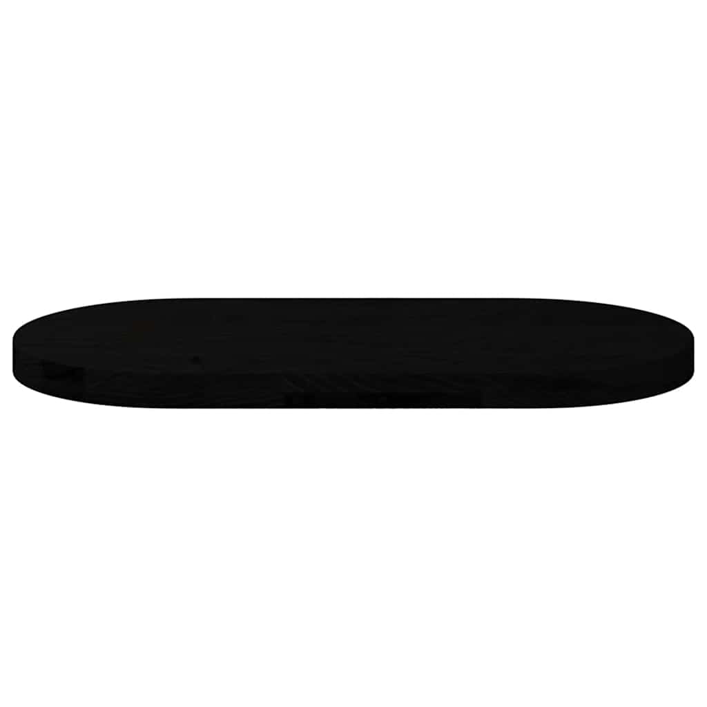 vidaXL Table Top Dark Brown 80x40x4 cm Solid Wood Oak Oval 5