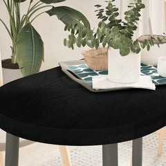 vidaXL Table Top Dark Brown 100x50x4 cm Solid Wood Oak Oval 1