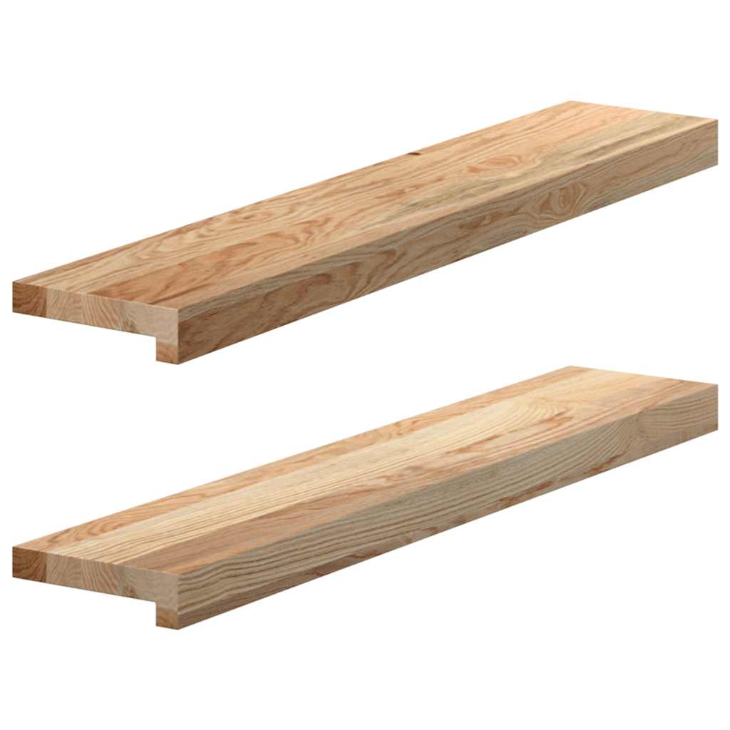 vidaXL Window Sills 2 pcs Untreated 80x15x2 cm Solid Wood Oak 1