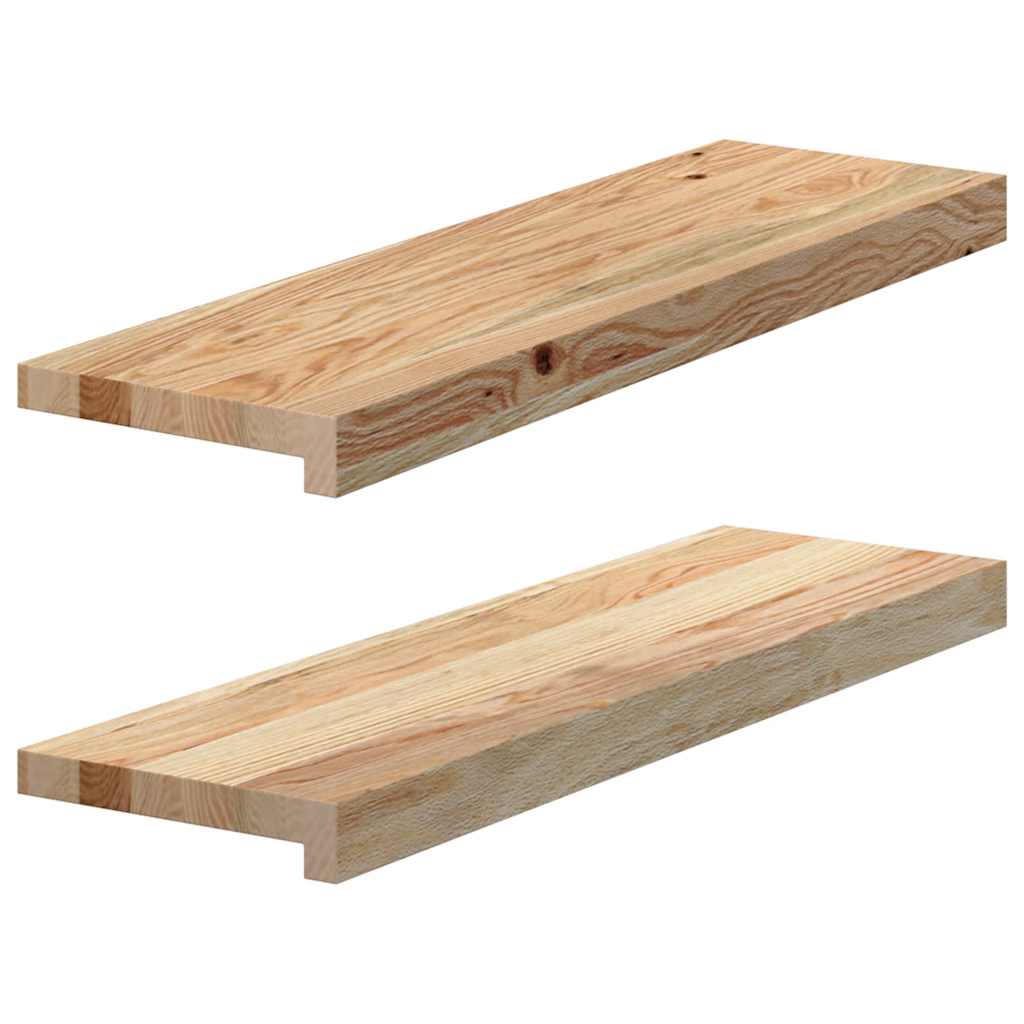 vidaXL Window Sills 2 pcs Untreated 70x20x2 cm Solid Wood Oak 1