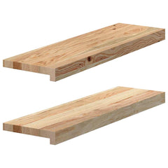 vidaXL Window Sills 2 pcs Untreated 70x20x2 cm Solid Wood Oak 1