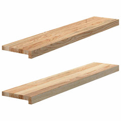 vidaXL Window Sills 2 pcs Untreated 100x20x2 cm Solid Wood Oak 1