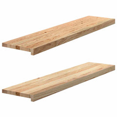 vidaXL Window Sills 2 pcs Untreated 110x25x2 cm Solid Wood Oak 1