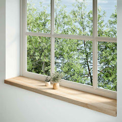 Window Sills 2 pcs Untreated Solid Wood Oak Natural
