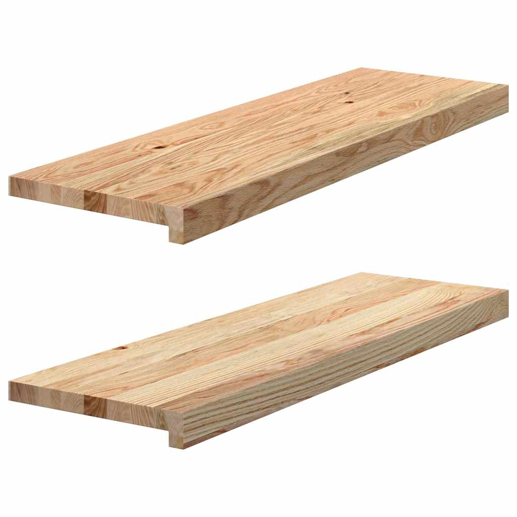 vidaXL Window Sills 2 pcs Untreated 80x30x2 cm Solid Wood Oak 1
