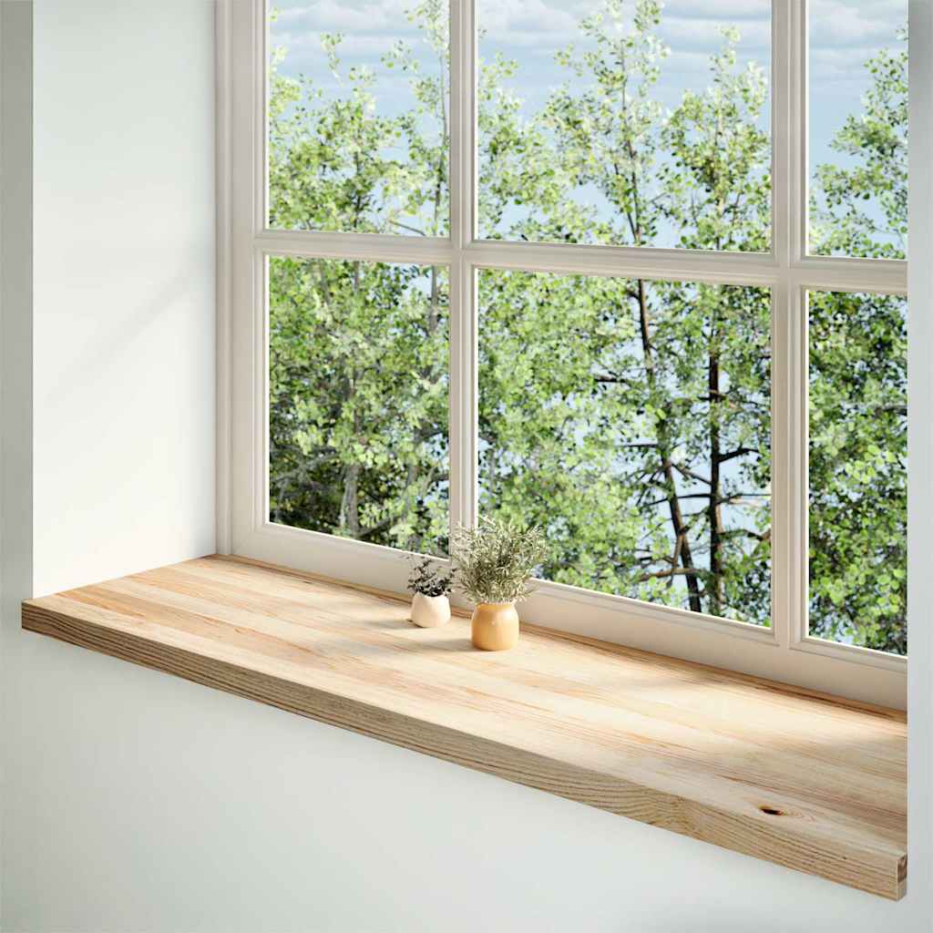 Window Sills 2 pcs Untreated Solid Wood Oak Depth 40 cm Natural 140 cm