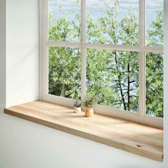 Window Sills 2 pcs Untreated Solid Wood Oak Depth 40 cm Natural 140 cm